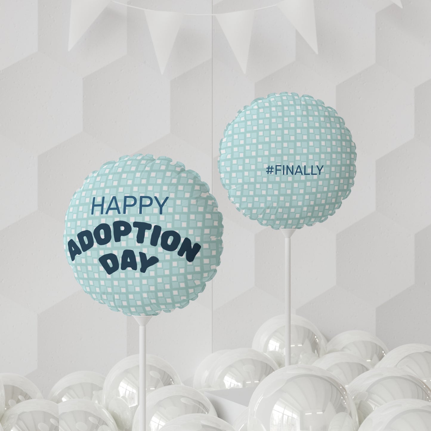 Adoption Celebration Balloons - HAPPY ADOPTION DAY #FINALLY - Round Shaped | Party Decor | 11" Balloons | Baby Shower, Adoption Party, Kids Party Decorations