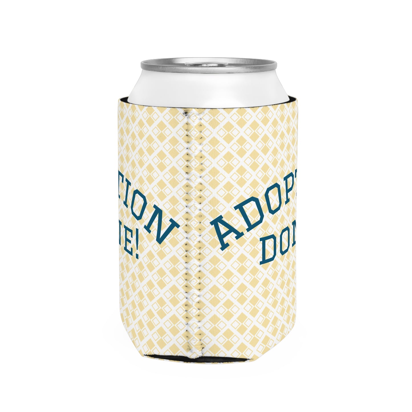 Adoption Celebration Can Cooler Sleeve "Adoption Done", Personalized Drink Holder, Adoption Gift, Party Favor, Fun Beverage Insulator