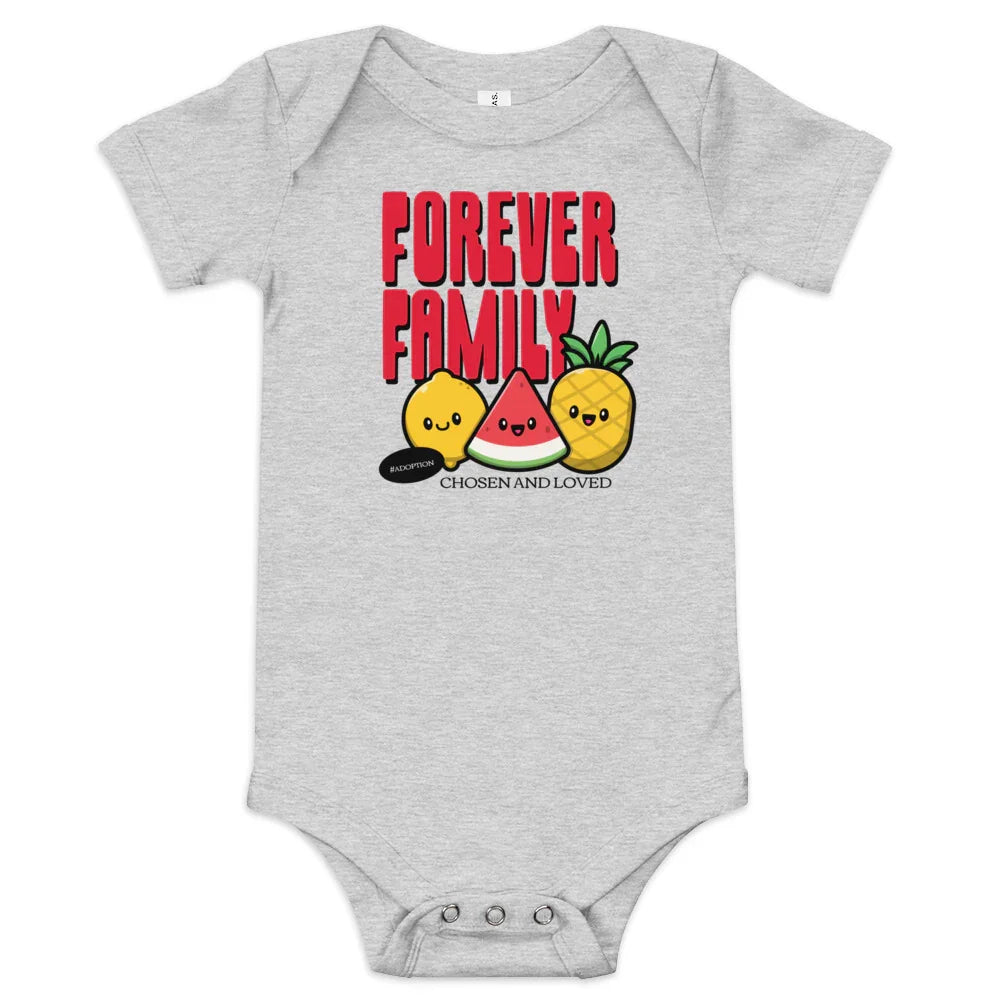 Forever Family - Chosen and Loved - #adoption - adorable short sleeve onesie for baby - Adoption Stuff Store