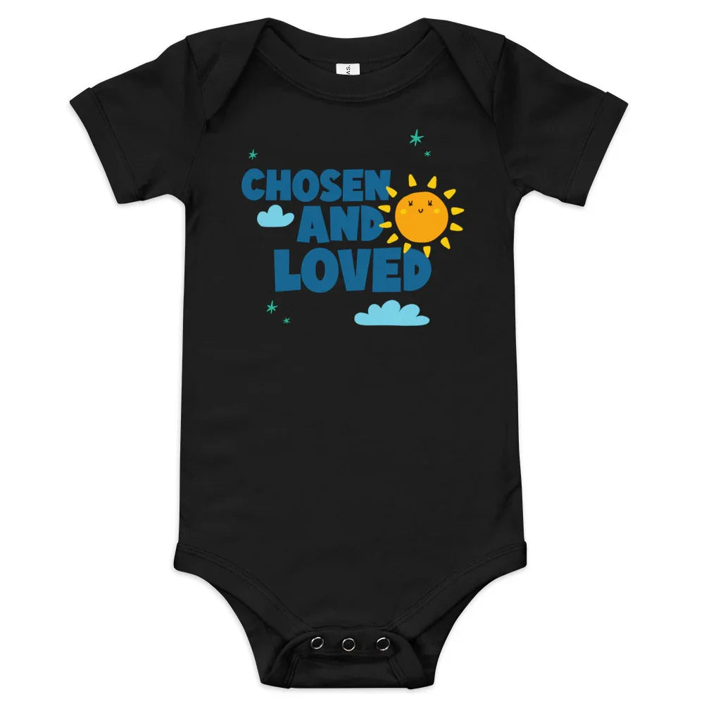 CHOSEN AND LOVED - Adorable baby one piece to celebrate adoption - Adoption Stuff Store