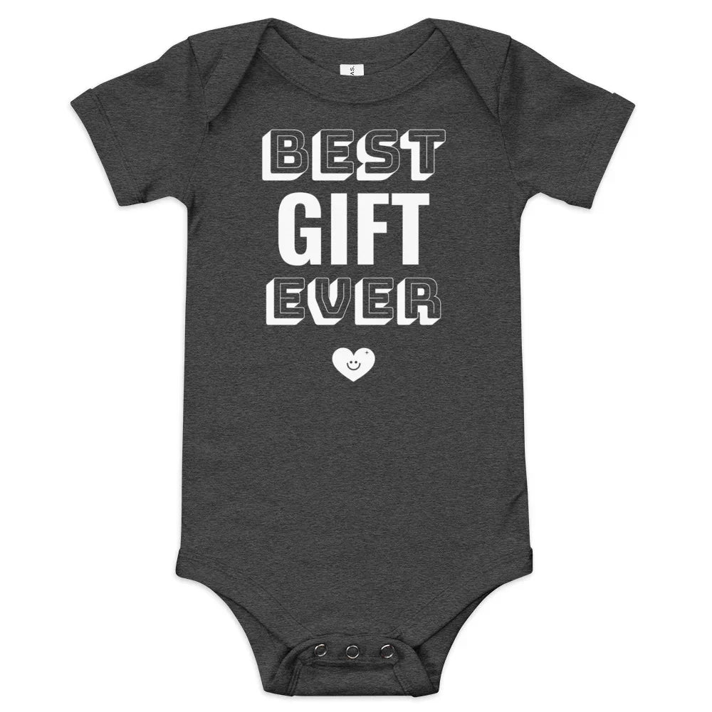 BEST GIFT EVER - adorable short sleeve one piece for baby - Adoption Stuff Store