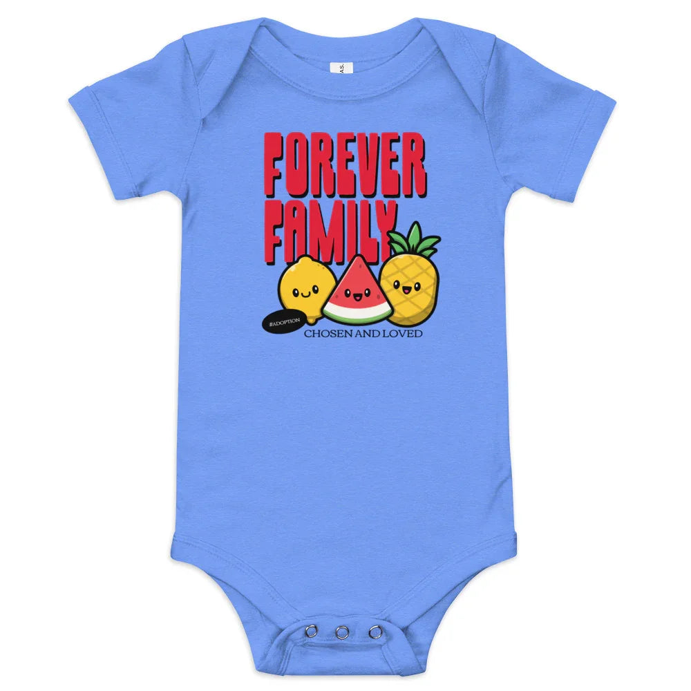 Forever Family - Chosen and Loved - #adoption - adorable short sleeve onesie for baby - Adoption Stuff Store