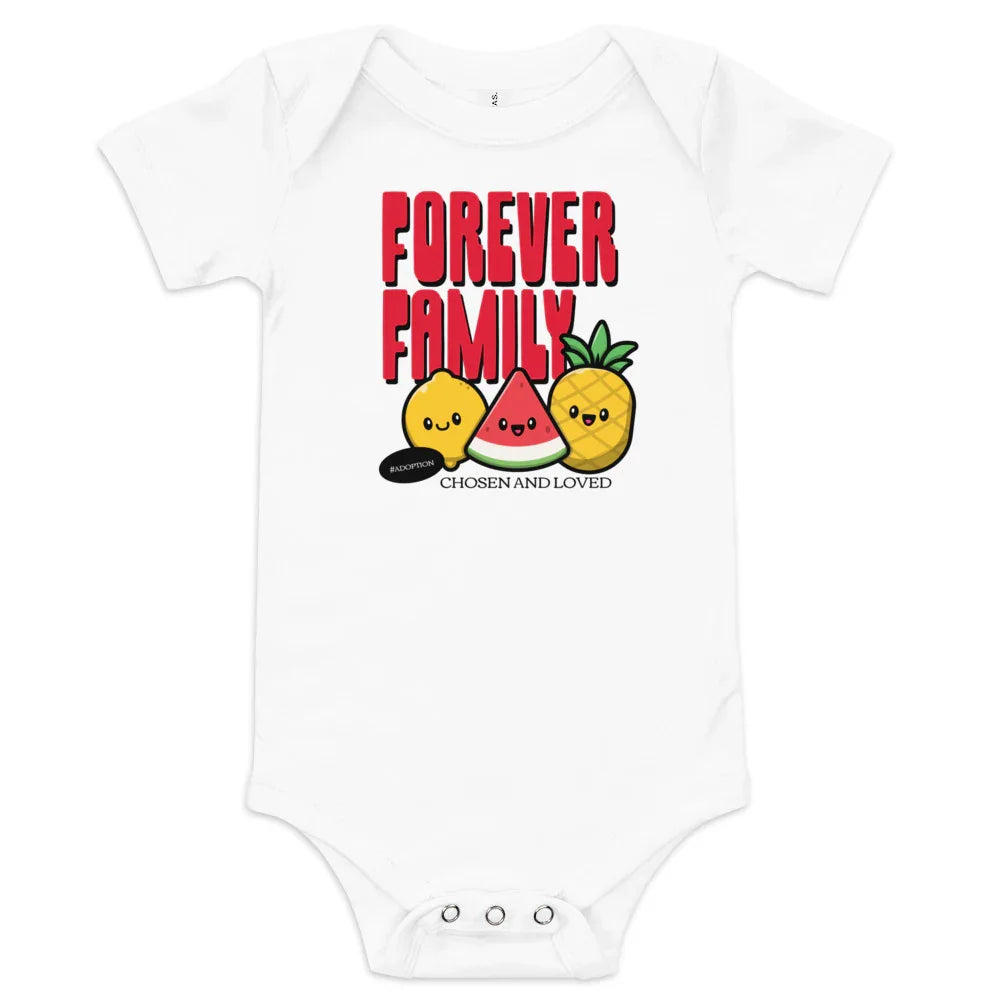 Forever Family - Chosen and Loved - #adoption - adorable short sleeve onesie for baby - Adoption Stuff Store
