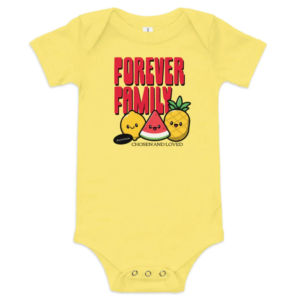 Forever Family - Chosen and Loved - #adoption - adorable short sleeve onesie for baby - Adoption Stuff Store