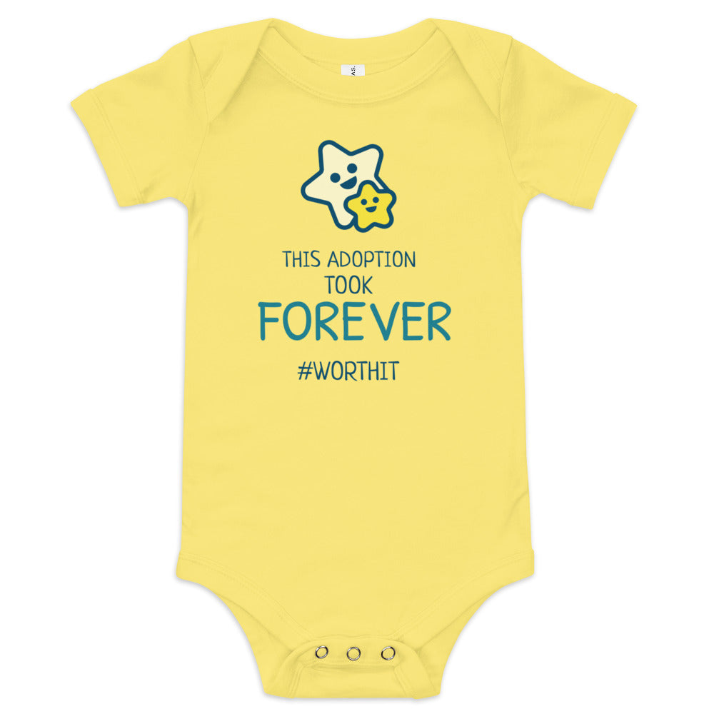 This Adoption took FOREVER #WorthIt - Funny Baby one piece - Adoption Stuff Store