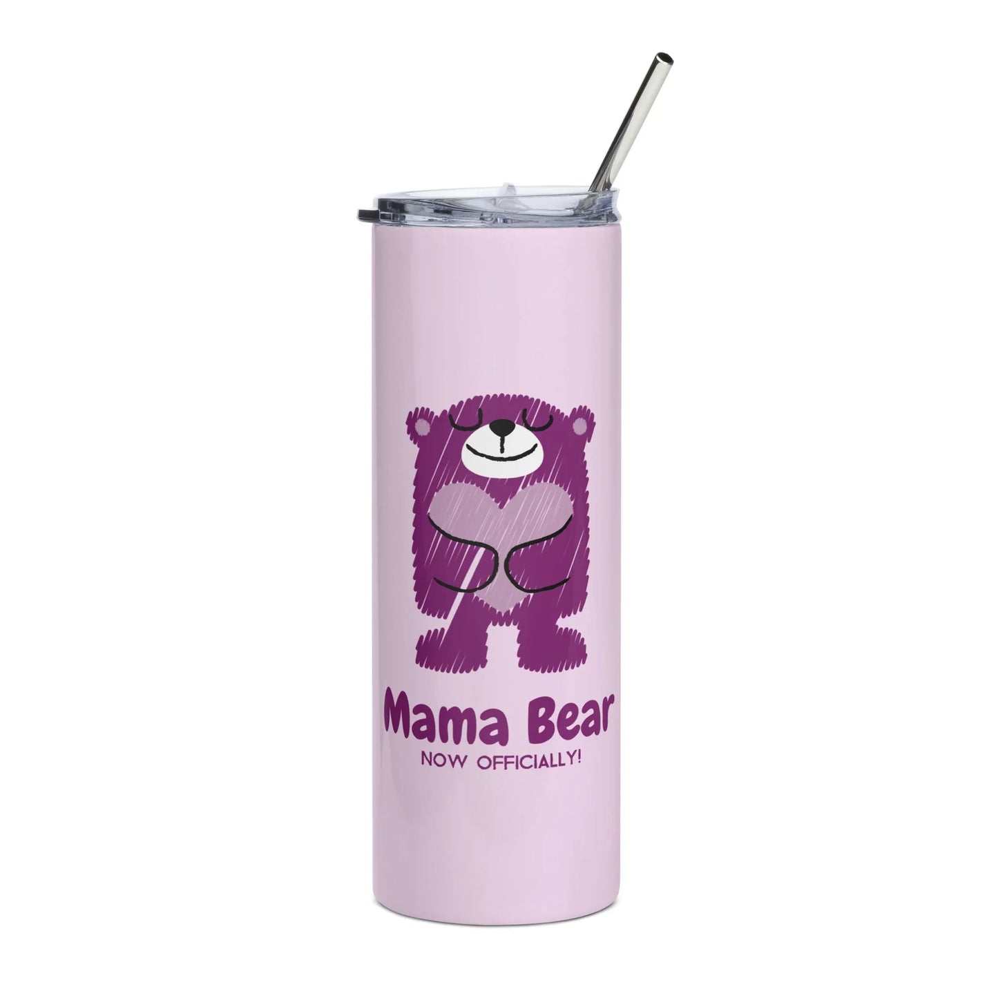 Mama Bear - Now Officially - purple stainless steel tumbler for the new parent! - Adoption Stuff Store