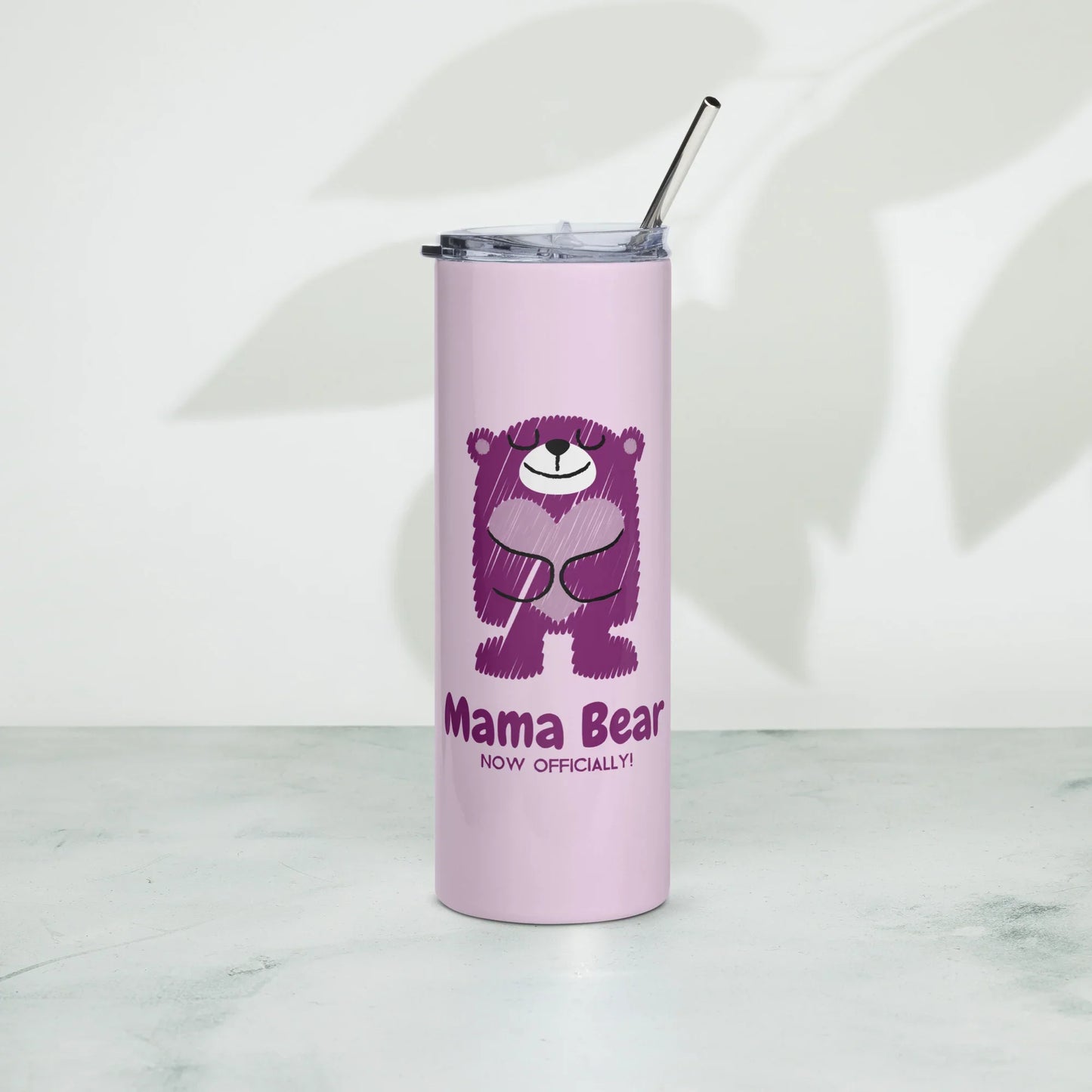 Mama Bear - Now Officially - purple stainless steel tumbler for the new parent! - Adoption Stuff Store