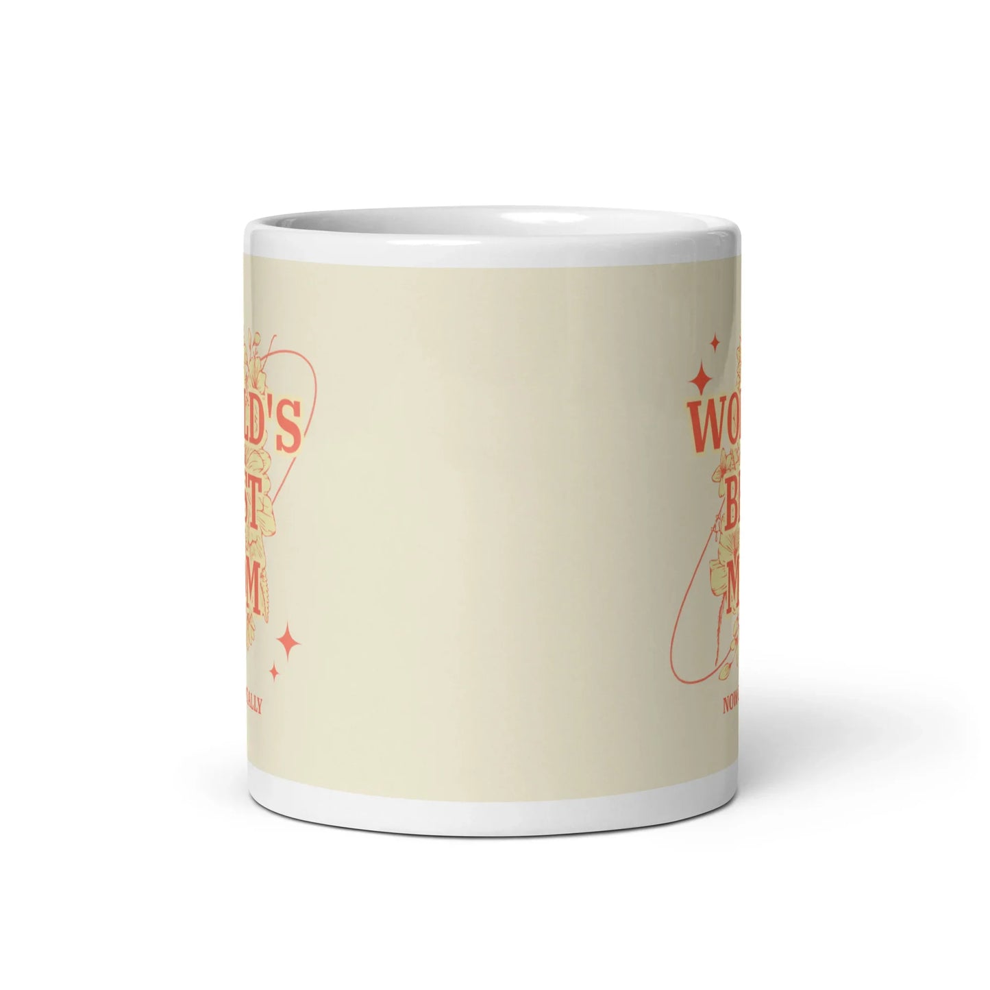 WORLD'S BEST MOM - NOW OFFICIALLY - beautiful floral mug - Adoption Stuff Store
