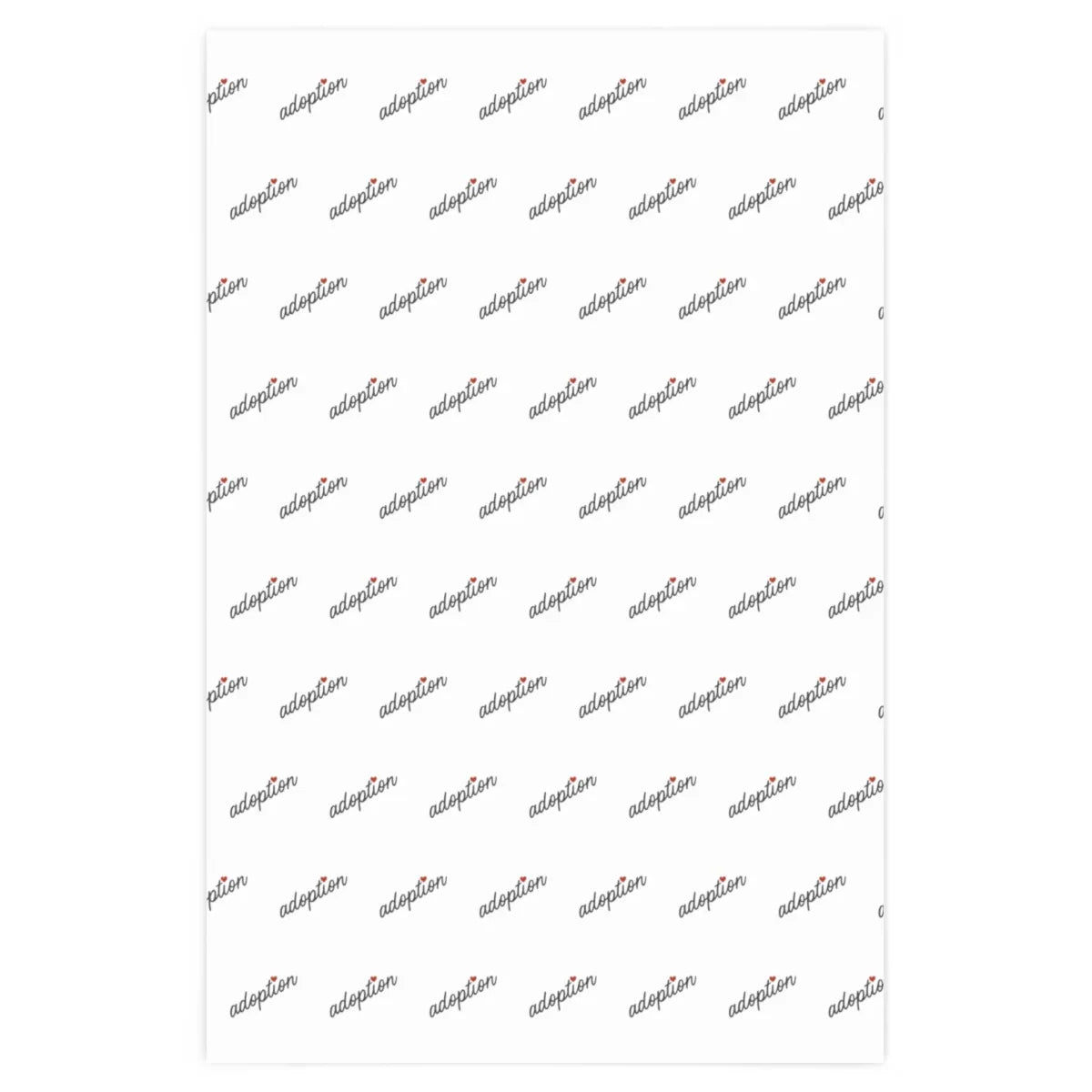 Adoption (heart) - cute wrapping paper - Adoption Stuff Store