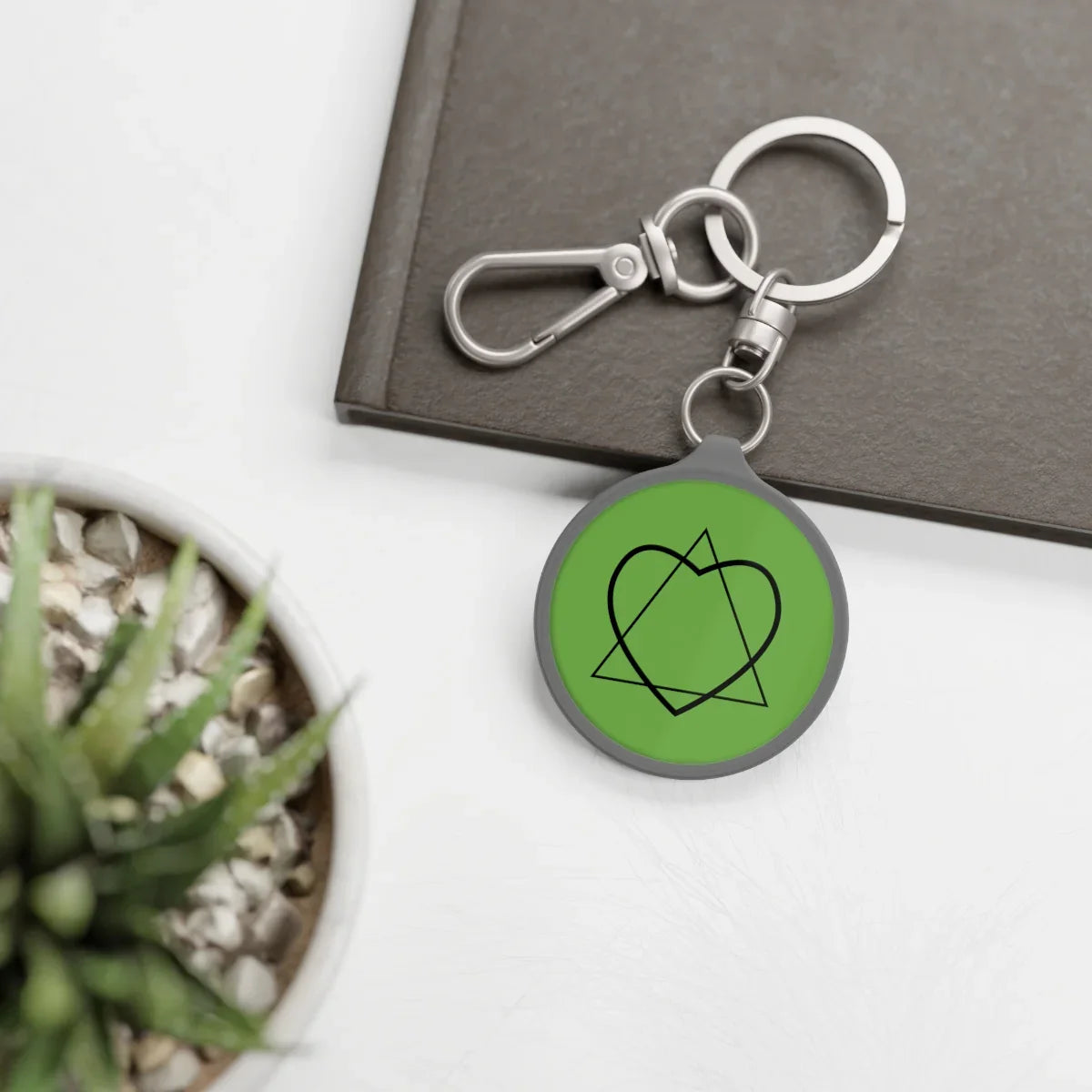 Adoption symbol on Keyring Tag - Adoption Stuff Store
