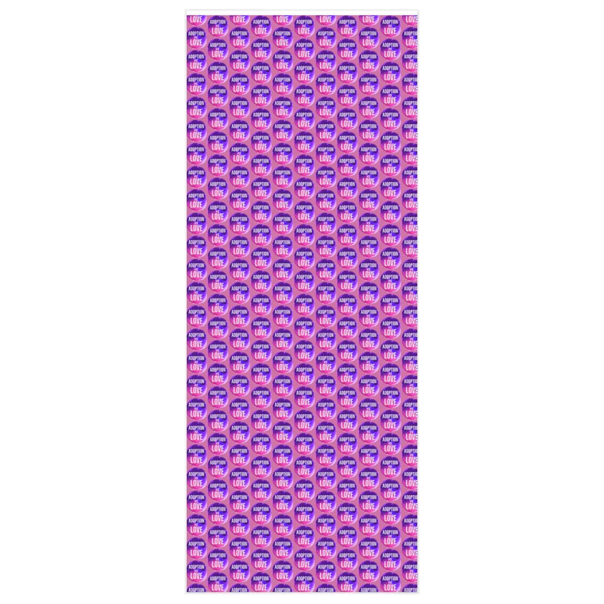 Adoption is Love - cute pink wrapping paper - Adoption Stuff Store