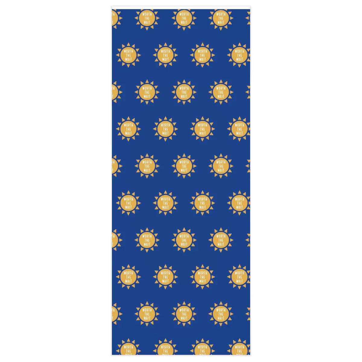 WORTH THE WAIT - cute blue wrapping paper - Adoption Stuff Store