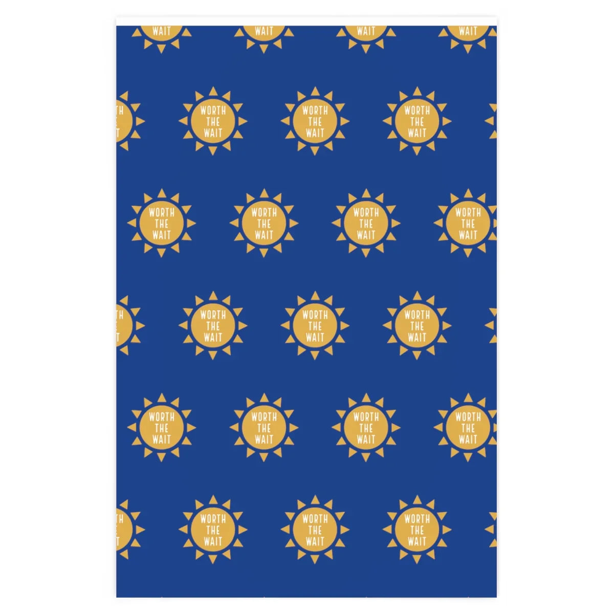 WORTH THE WAIT - cute blue wrapping paper - Adoption Stuff Store