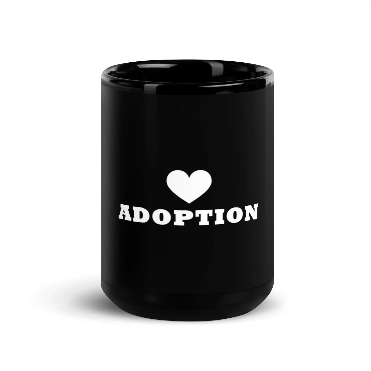 Heart Adoption - Black Glossy Mug - Adoption Stuff Store