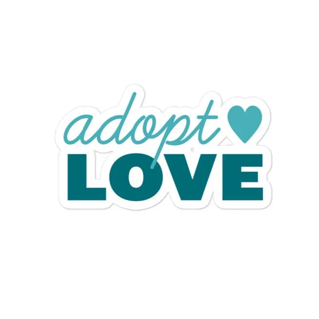 Sticker - Adopt Love - Bubble-free - Adoption Stuff Store