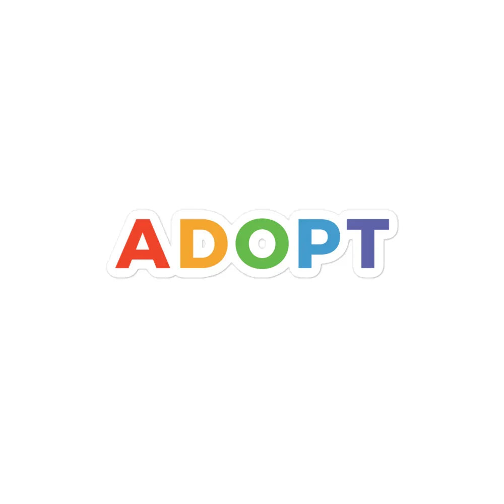 Sticker - ADOPT - Bubble-free - Adoption Stuff Store