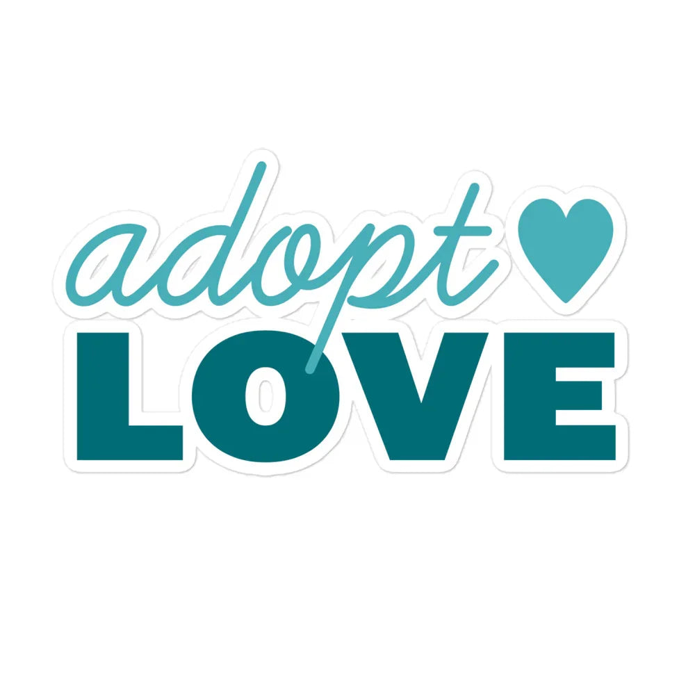 Sticker - Adopt Love - Bubble-free - Adoption Stuff Store