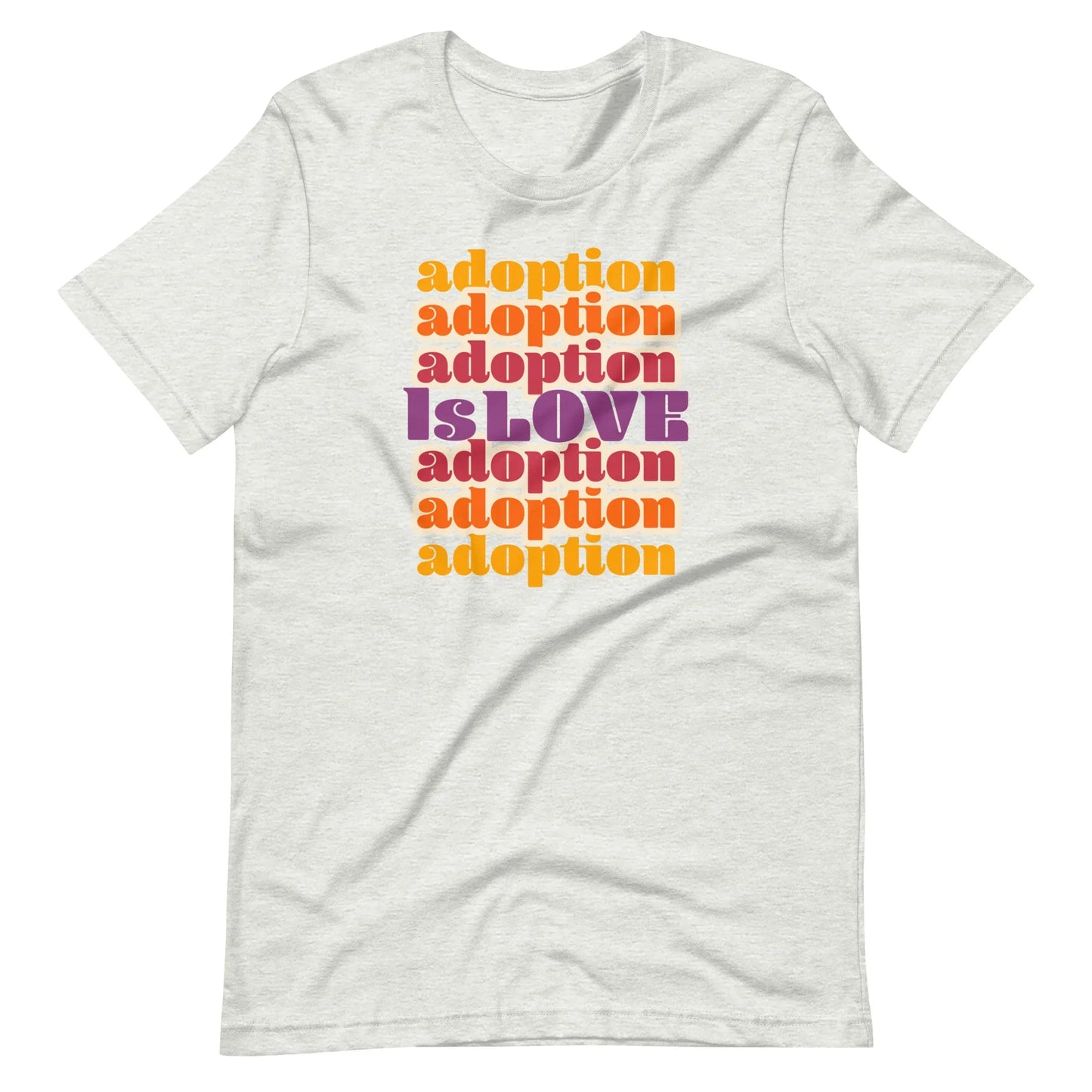 Adoption Is Love - retro design on a unisex t-shirt - Adoption Stuff Store