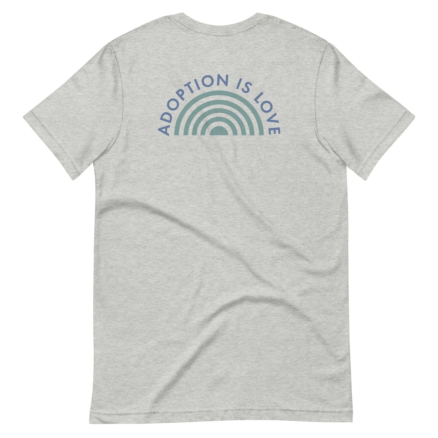Adoption is Love - graphic on back and front t-shirt - Adoption Stuff Store