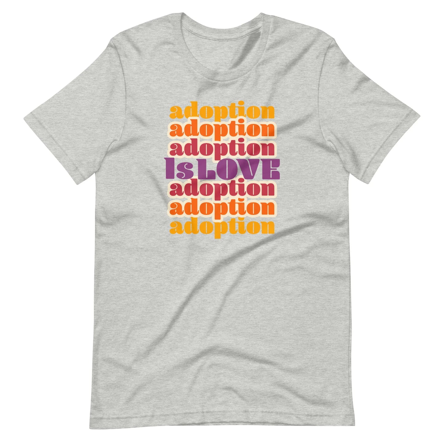 Adoption Is Love - retro design on a unisex t-shirt - Adoption Stuff Store