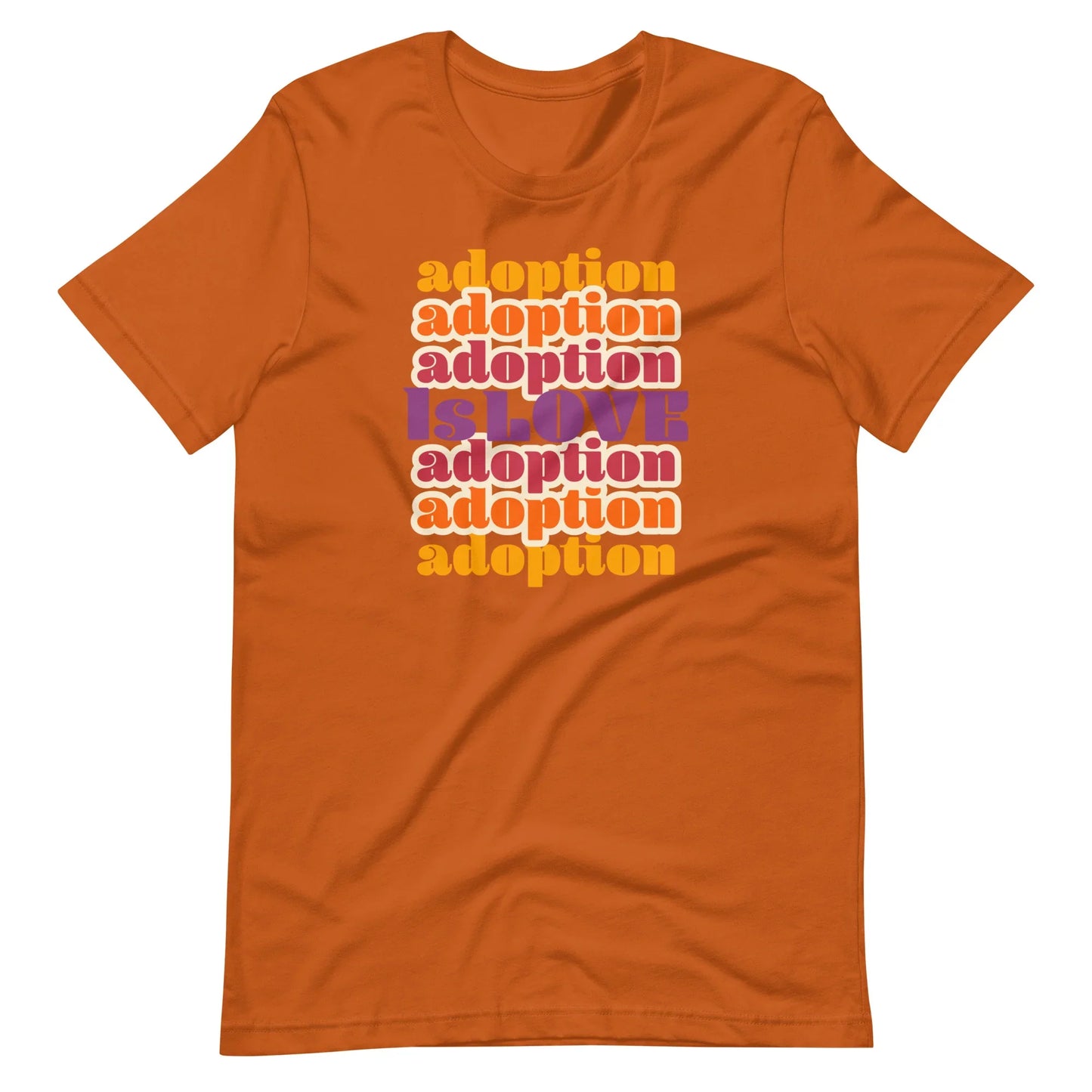 Adoption Is Love - retro design on a unisex t-shirt - Adoption Stuff Store
