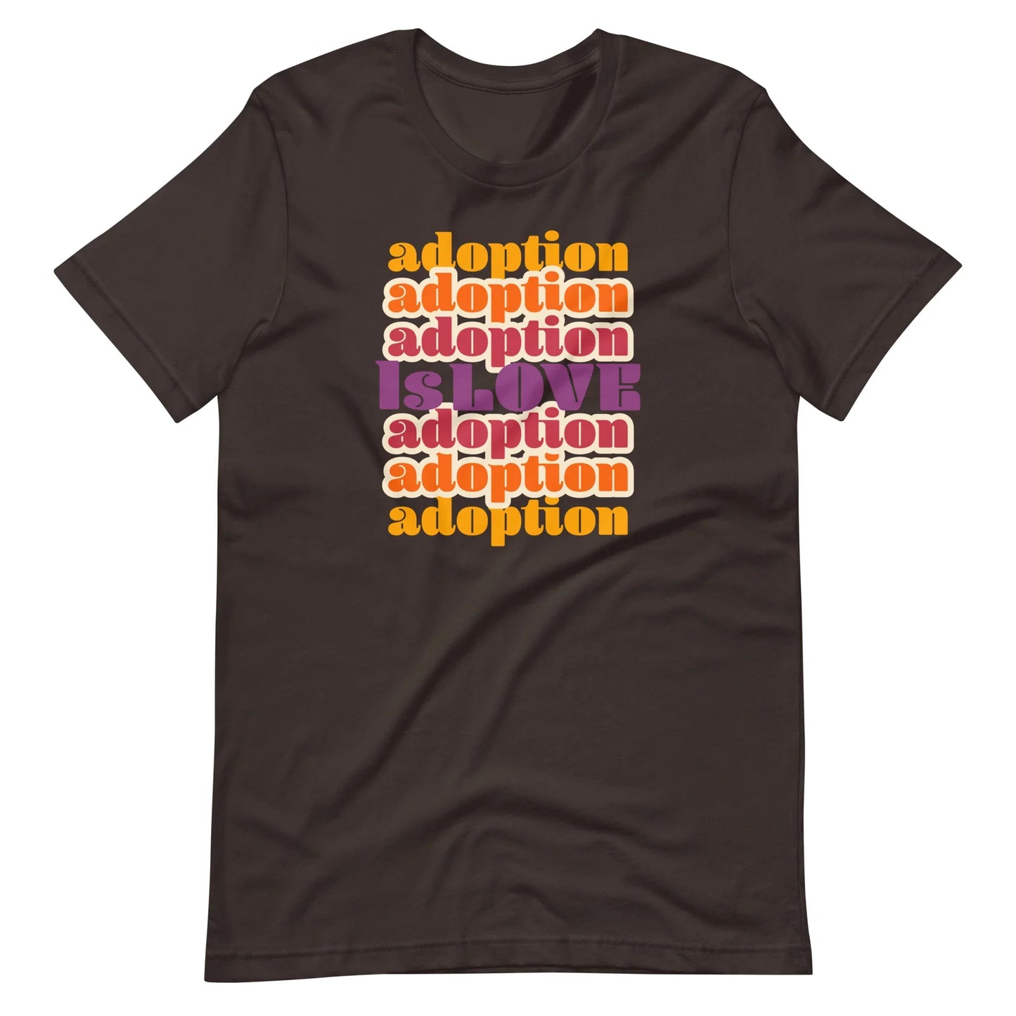 Adoption Is Love - retro design on a unisex t-shirt - Adoption Stuff Store