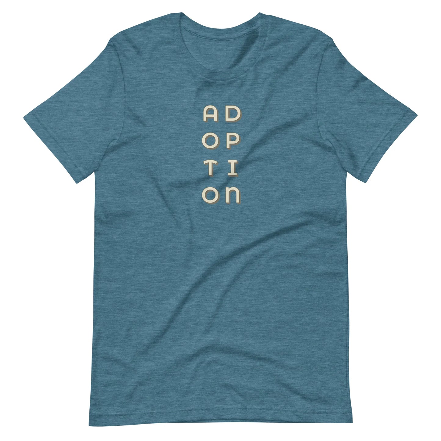 ADOPTION - vertical graphic on Unisex t-shirt - Adoption Stuff Store