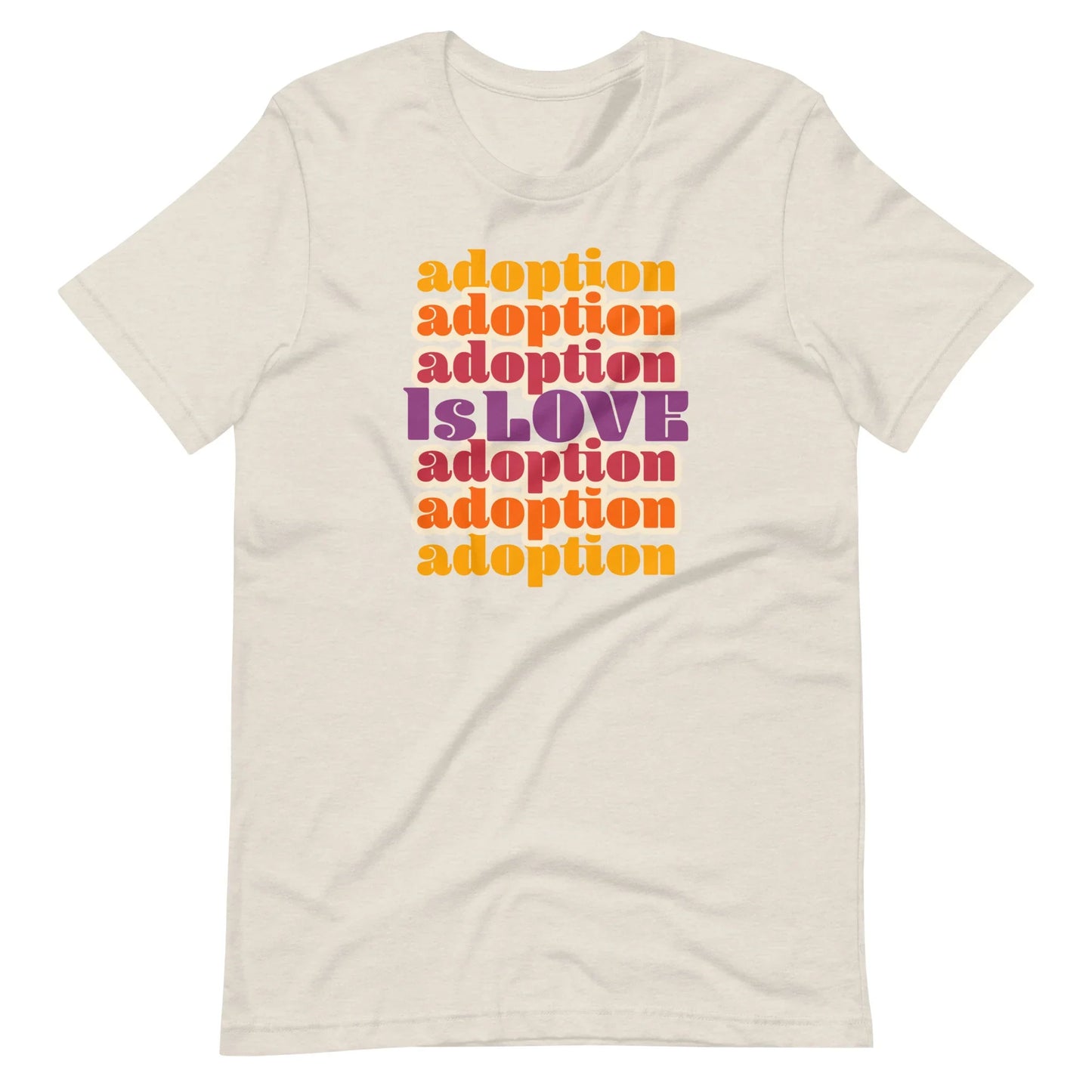 Adoption Is Love - retro design on a unisex t-shirt - Adoption Stuff Store