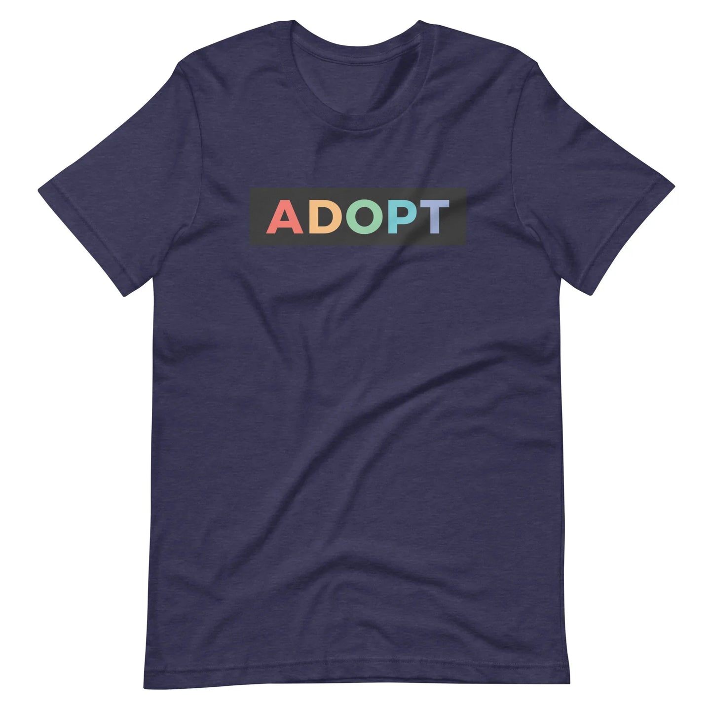 ADOPT - colorful Unisex t-shirt - Adoption Stuff Store