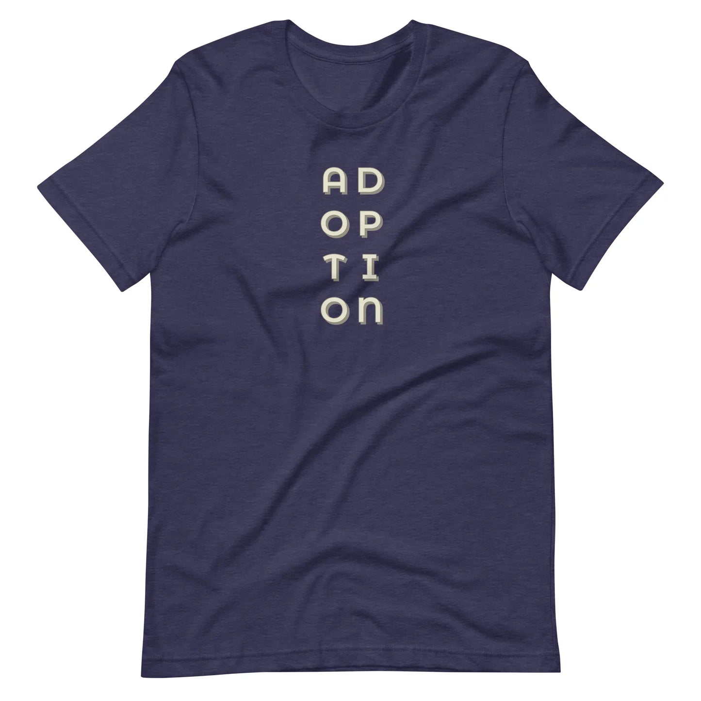 ADOPTION - vertical graphic on Unisex t-shirt - Adoption Stuff Store