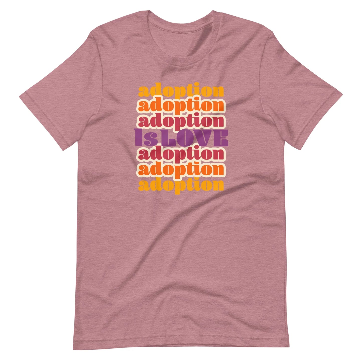 Adoption Is Love - retro design on a unisex t-shirt - Adoption Stuff Store