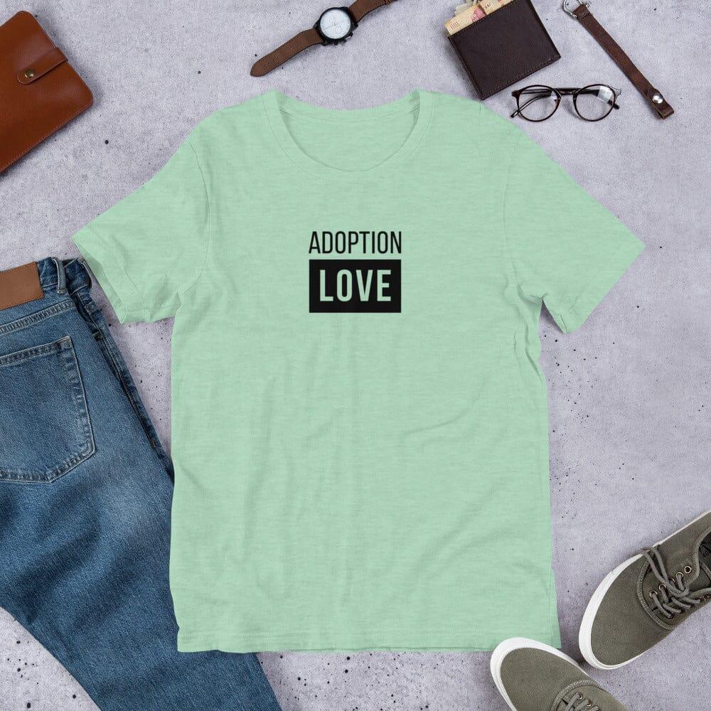 ADOPTION LOVE - simple block design on a Unisex t-shirt - Adoption Stuff Store