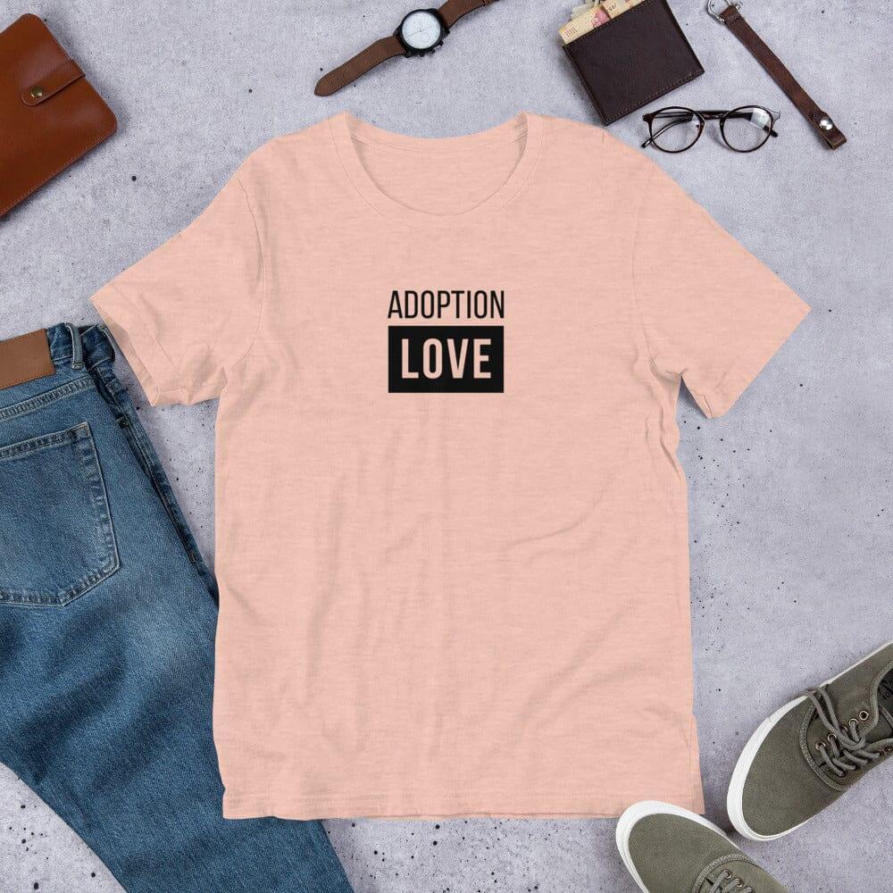ADOPTION LOVE - simple block design on a Unisex t-shirt - Adoption Stuff Store