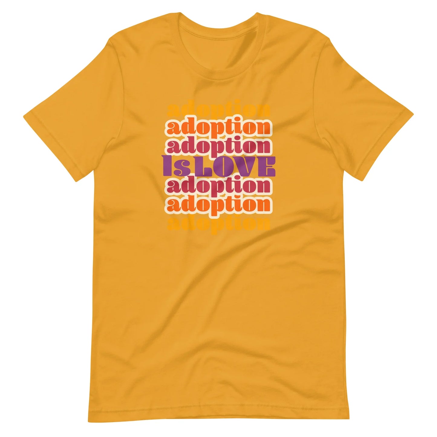 Adoption Is Love - retro design on a unisex t-shirt - Adoption Stuff Store