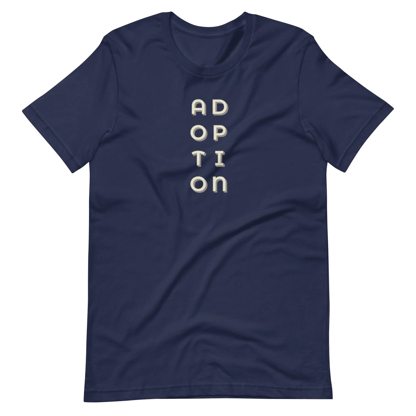 ADOPTION - vertical graphic on Unisex t-shirt - Adoption Stuff Store