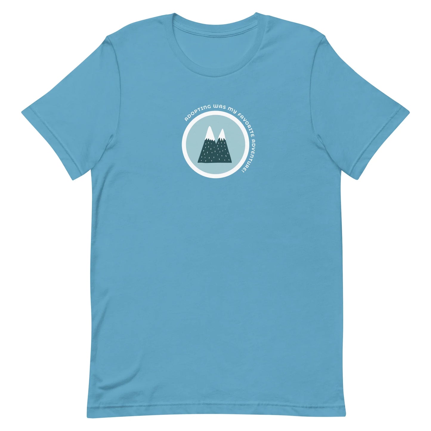 Adopting was my favorite adventure! - t-shirt with mountains - Adoption Stuff Store