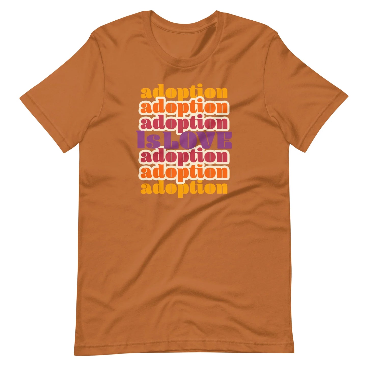 Adoption Is Love - retro design on a unisex t-shirt - Adoption Stuff Store