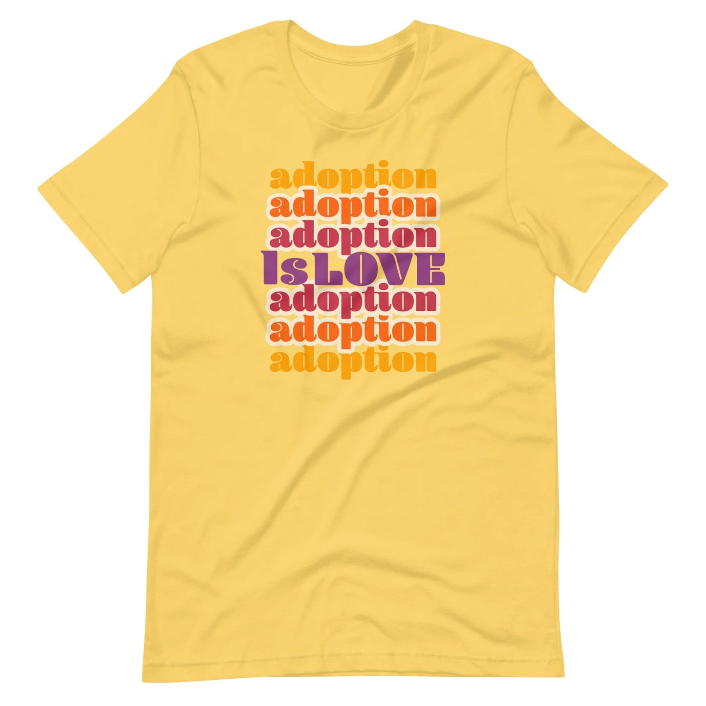 Adoption Is Love - retro design on a unisex t-shirt - Adoption Stuff Store