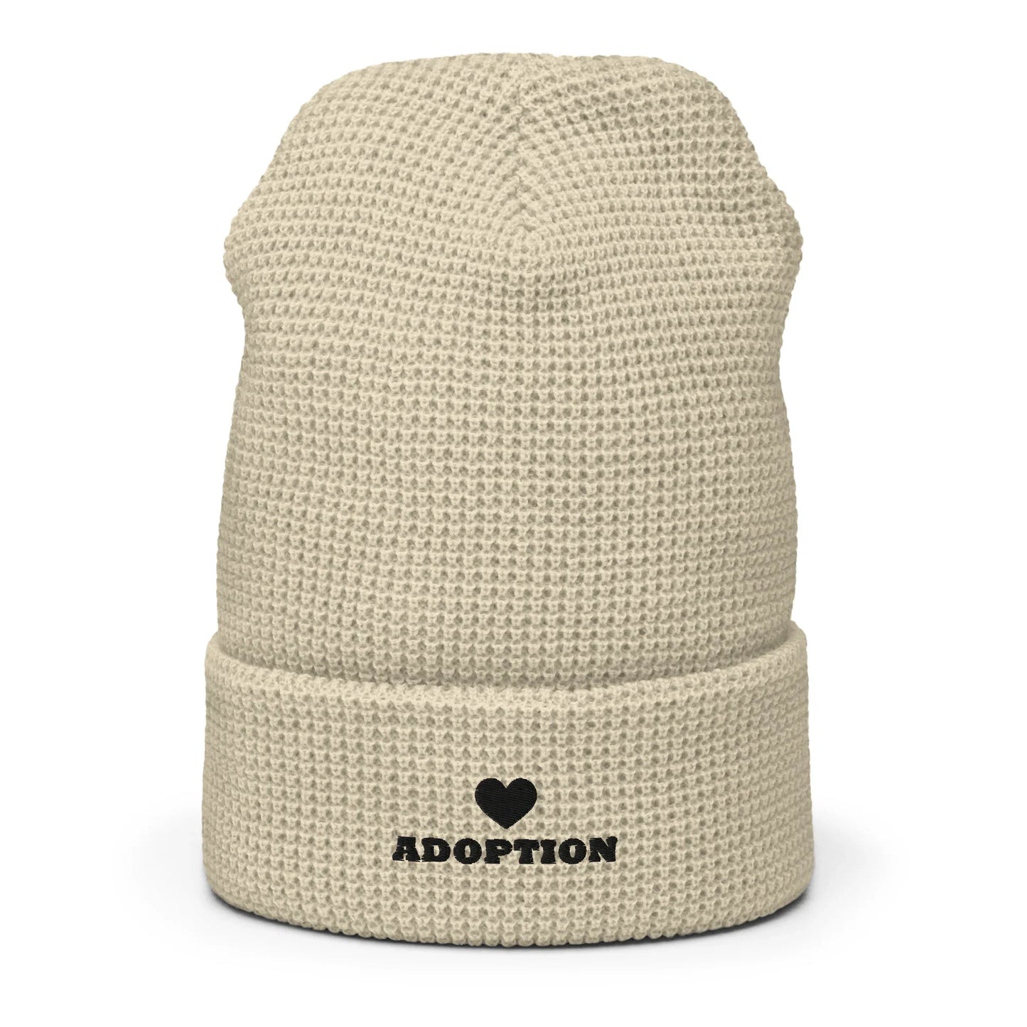 ADOPTION (heart) - Waffle beanie - Adoption Stuff Store
