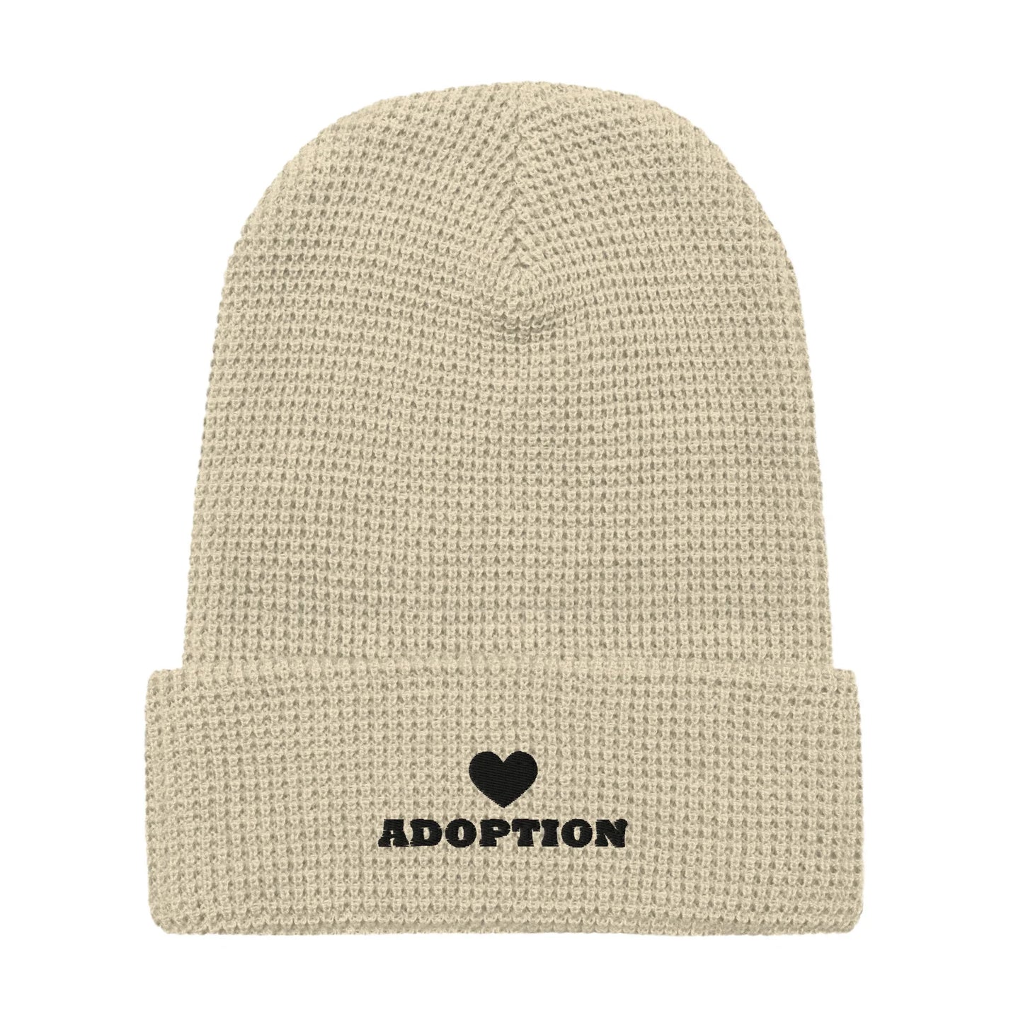 ADOPTION (heart) - Waffle beanie - Adoption Stuff Store