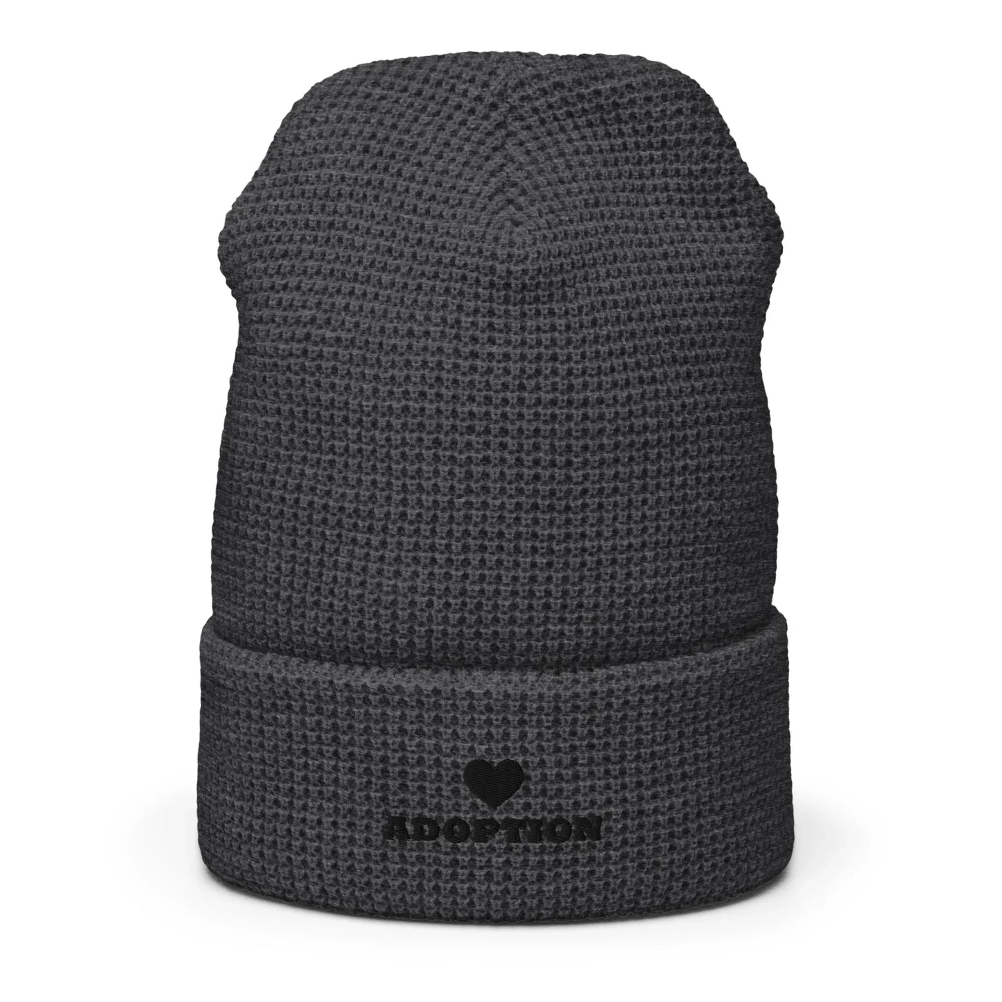 ADOPTION (heart) - Waffle beanie - Adoption Stuff Store