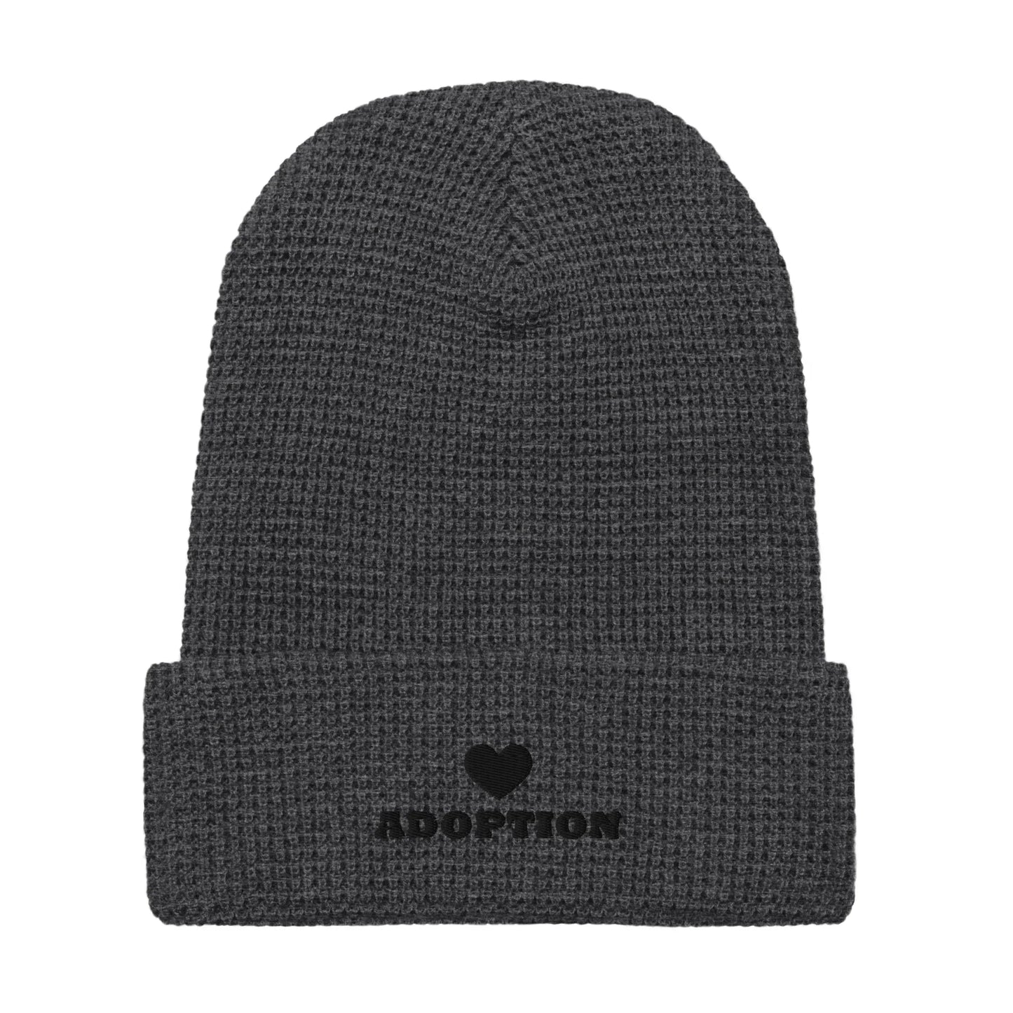 ADOPTION (heart) - Waffle beanie - Adoption Stuff Store