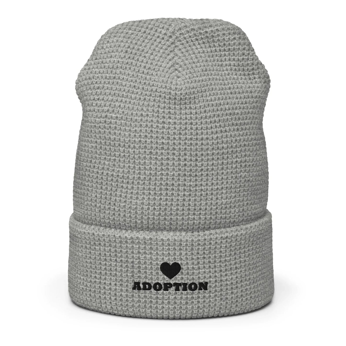 ADOPTION (heart) - Waffle beanie - Adoption Stuff Store