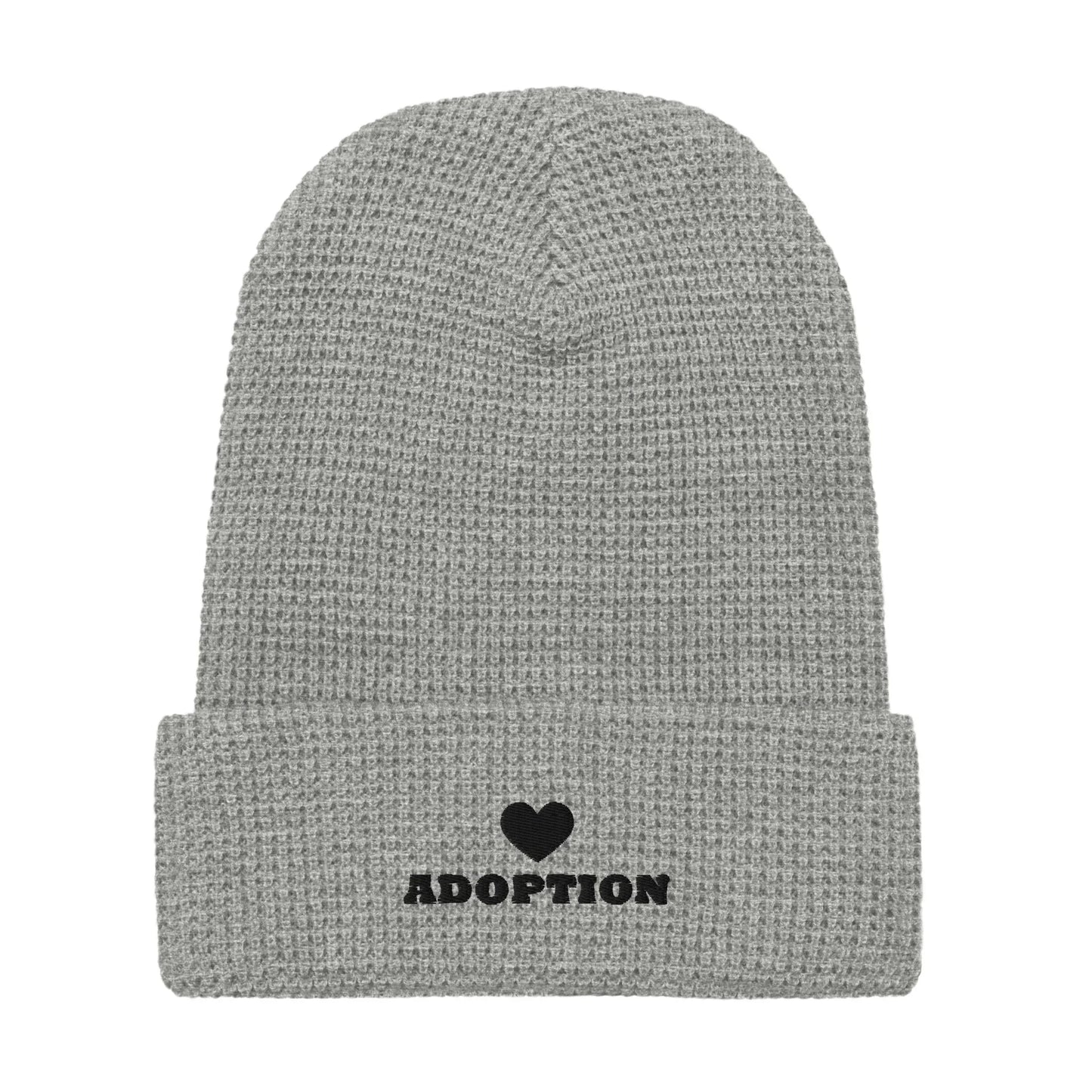 ADOPTION (heart) - Waffle beanie - Adoption Stuff Store