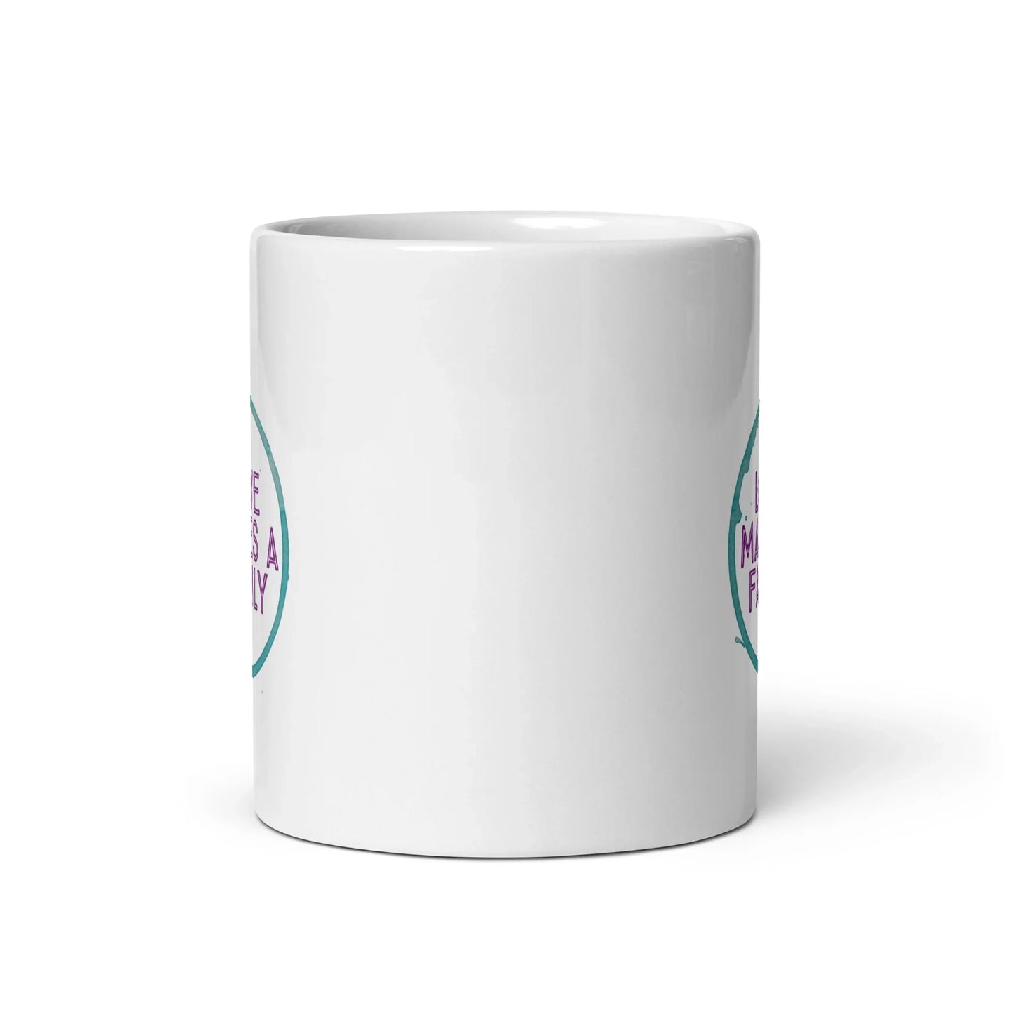 Love Makes A Family - White glossy mug - Adoption Stuff Store