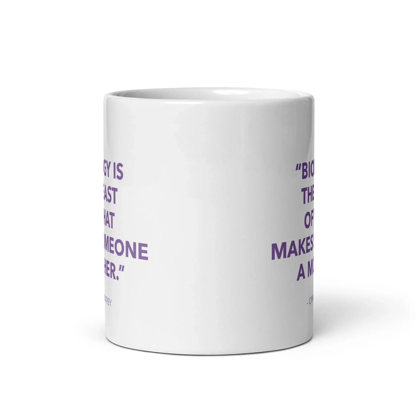 "Biology is the least..." - Adoption quote on White glossy mug - Adoption Stuff Store