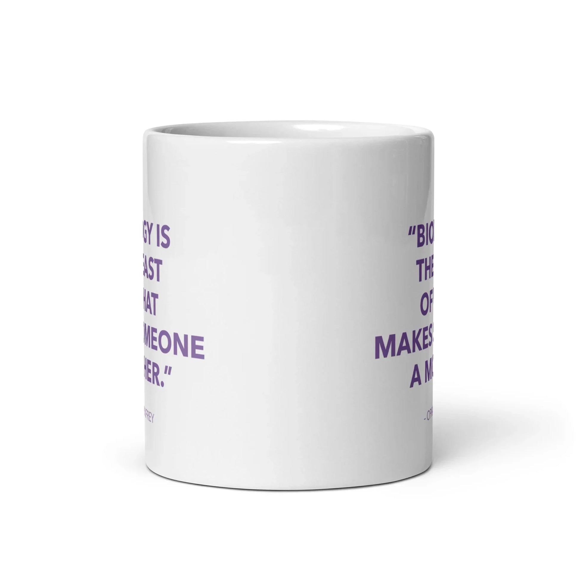 "Biology is the least..." - Adoption quote on White glossy mug - Adoption Stuff Store