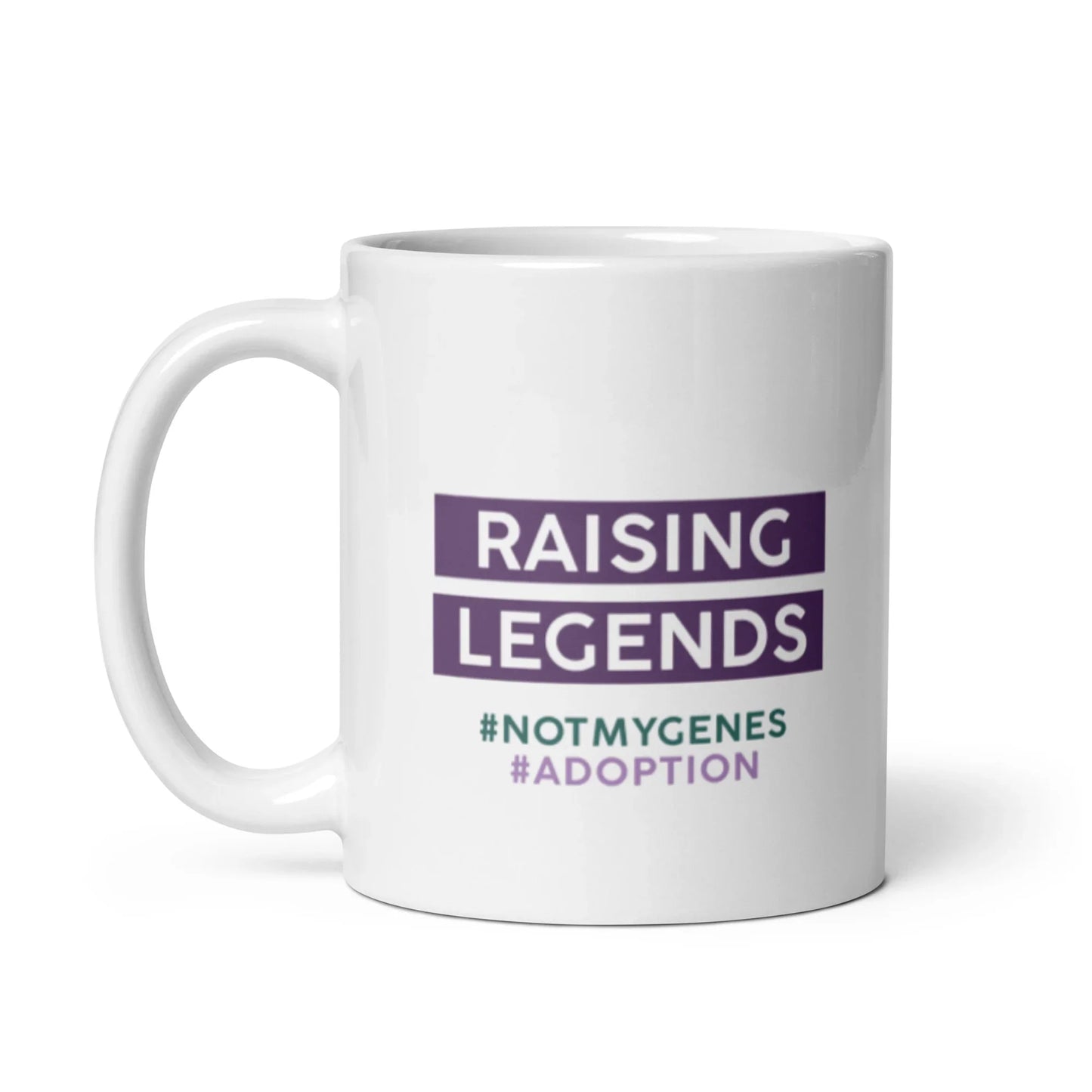 Raising Legends! - Funny adoption white glossy mug - Adoption Stuff Store