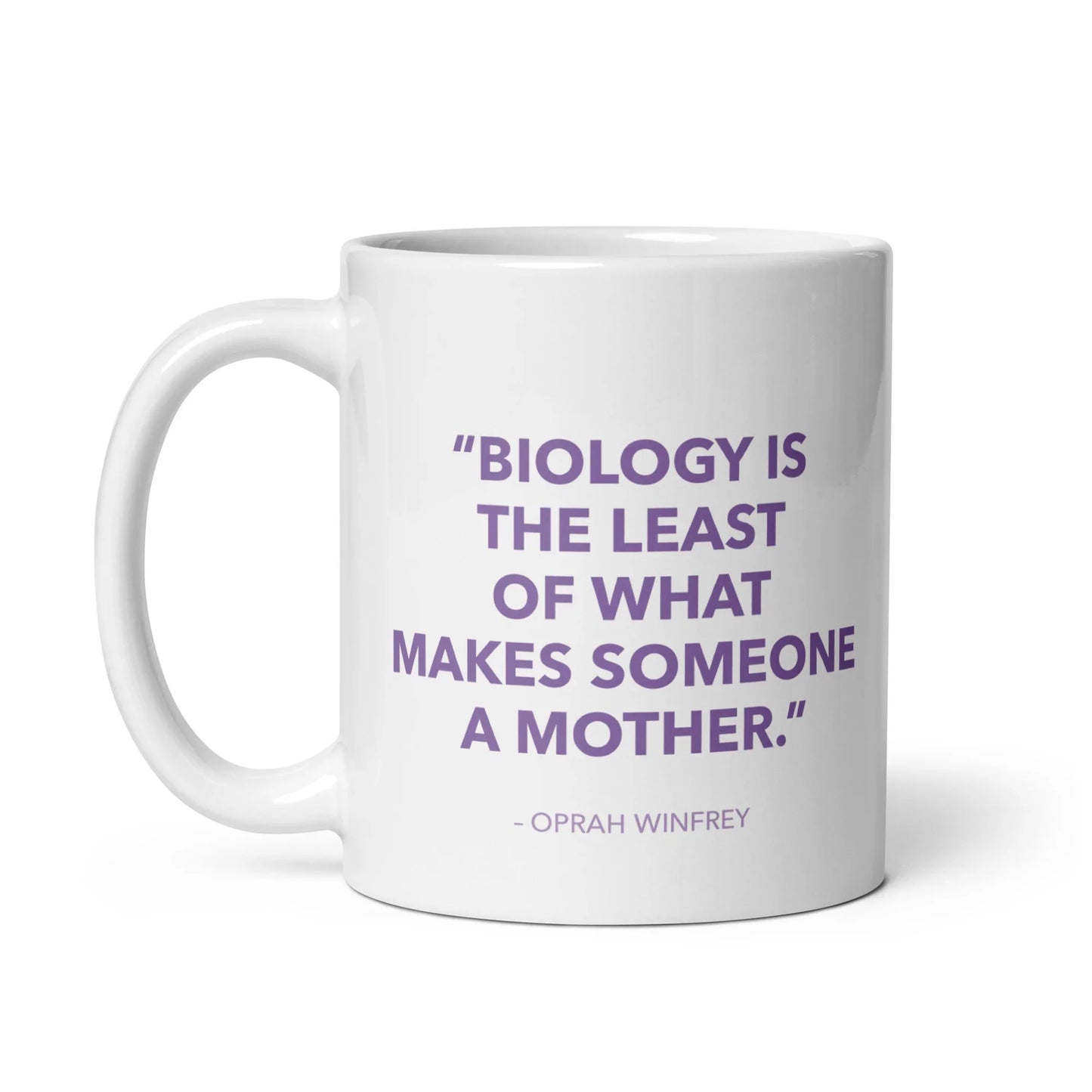 "Biology is the least..." - Adoption quote on White glossy mug - Adoption Stuff Store