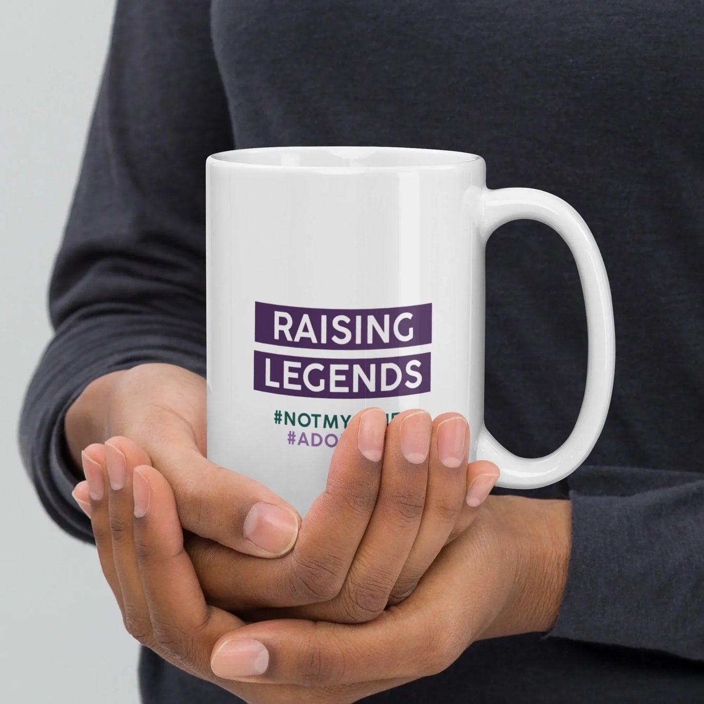 Raising Legends! - Funny adoption white glossy mug - Adoption Stuff Store
